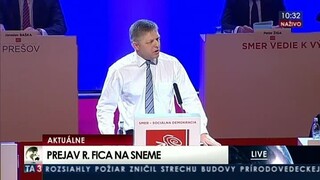 Prejav R. Fica na sneme strany Smer