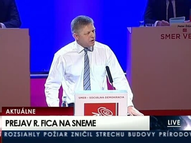 Prejav R. Fica na sneme strany Smer