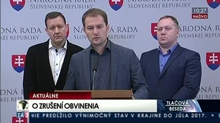TB I. Matoviča a D. Lipšica o zrušení obvinenia za ohováranie