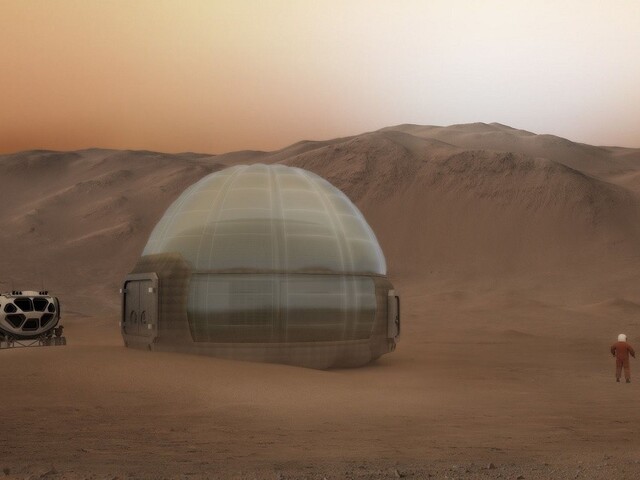 NASA ukázala priesvitné domy pre prvých ľudí na Marse