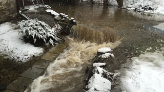 Kláštor pod Znievom ohrozila povodeň, hladina potoka stúpla takmer o pol metra
