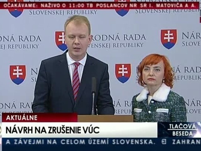 TB M. Beblavého a K. Macháčkovej o zrušení VÚC