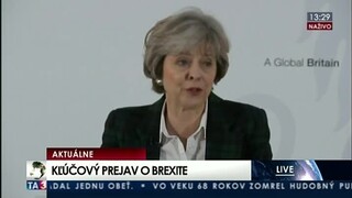 Prejav britskej premiérky T. Mayovej o vystúpení Británie z Európskej únie