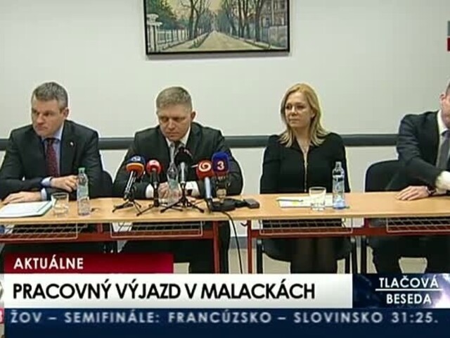 TB R. Fica a P. Pellegriniho o pracovnom výjazde v okrese Malacky