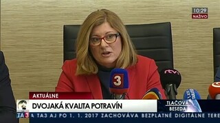 TB G. Matečnej a J. Bíreša o dvojakej kvalite potravín