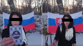Zadržali mladú Slovenku, ktorá spálila a pomočila Korán