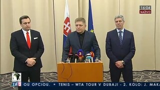 TB R. Fica, A. Danka a B. Bugára po zasadnutí koaličnej rady