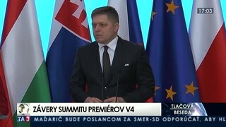 TB R. Fica po stretnutí predstaviteľov krajín V4