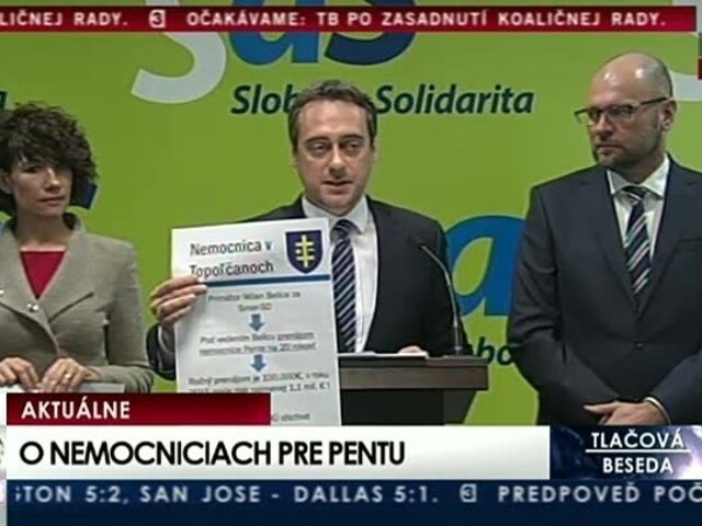 TB predstaviteľov strany SaS o nemocniciach pre Pentu