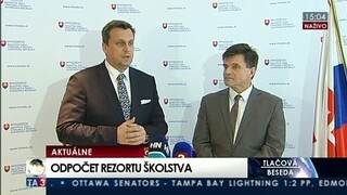 TB A. Danka, P. Plavčana o odpočte rezortu školstva