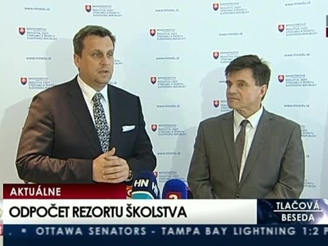 TB A. Danka, P. Plavčana o odpočte rezortu školstva