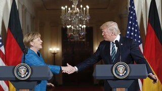 TB A. Merkelovej a D. Trumpa po stretnutí v Bielom dome