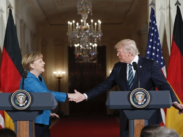 TB A. Merkelovej a D. Trumpa po stretnutí v Bielom dome