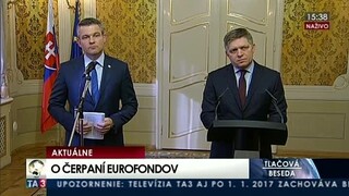 TB R. Fica a P. Pellegriniho o čerpaní eurofondov