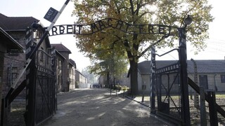 Protestujúci pred bránou Auschwitzu zabili ovcu a vyzliekli sa donaha
