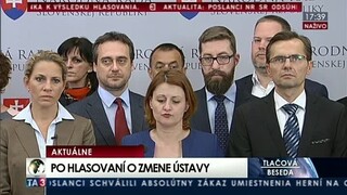 TB predstaviteľov SaS po hlasovaní o zmene Ústavy SR