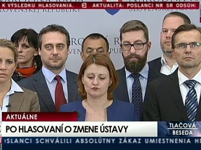 TB predstaviteľov SaS po hlasovaní o zmene Ústavy SR