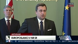 TB A. Danka a B. Bugára k vystúpeniu europoslancov v NR SR