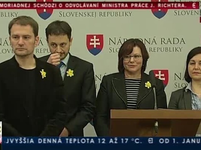 Brífing poslancov za hnutie OĽANO-NOVA o odvolávaní ministra Richtera