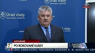 TB J. Richtera po rokovaní vlády