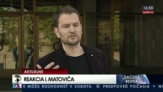 Brífing I. Matoviča, ktorý reagoval na slová ministra vnútra
