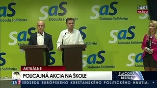 TB predstaviteľov SaS o policajnej akcii na škole