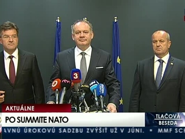 TB A. Kisku, P. Gajdoša a M. Lajčáka po návrate zo summitu NATO