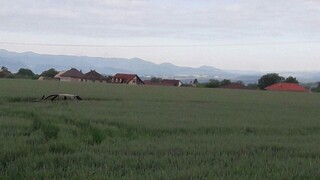 V zničenom aute na poli našli zhorené ľudské telo