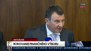 Záznam z rokovania výboru Národnej rady pre financie