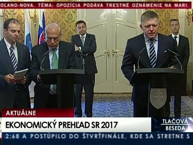 R. Fico a J. Á. Gurría predstavili Ekonomický prehľad SR 2017