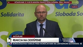 TB predstaviteľov SaS o odstúpení ministra Plavčana