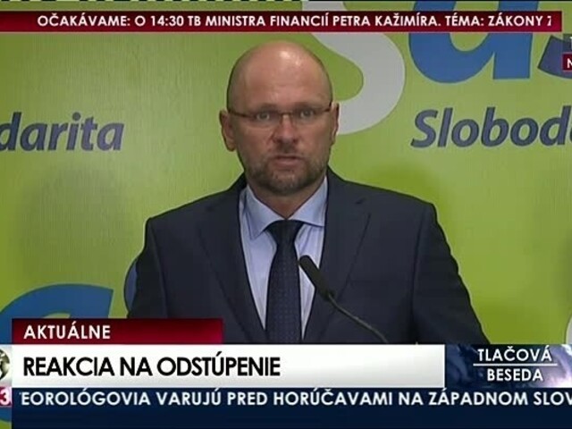 TB predstaviteľov SaS o odstúpení ministra Plavčana