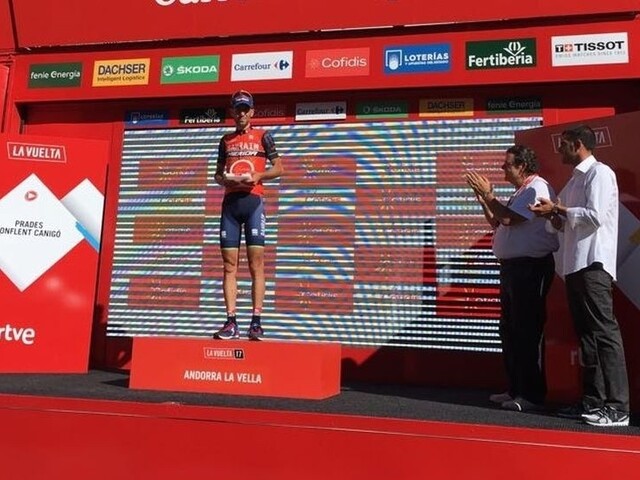 Tretiu etapu vyhral Talian Nibali, na čelo Vuelty sa dostal Froome