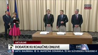 TB koaličných lídrov po podpise dodatku ku koaličnej zmluve