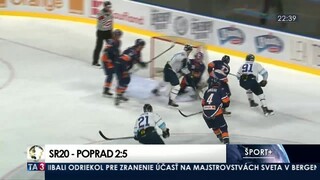 Tipsport liga: SR 20 v dohrávke podľahla Popradu