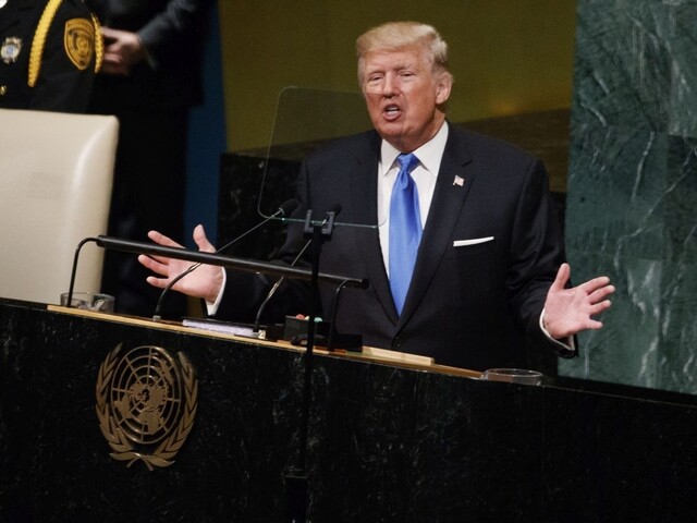Prejav Donalda Trumpa na zasadnutí Valného zhromaždenia OSN