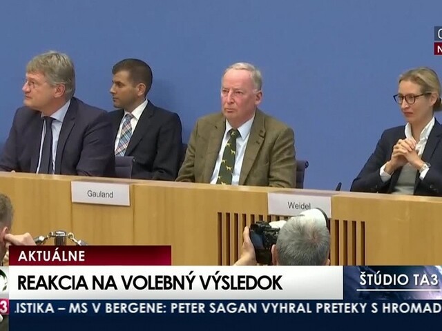 TB nemeckej pravicovej strany AfD po volebnom úspechu