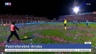 Fanúšikovia futbalu v Južnej Amerike sa bavili po svojom, konfetami