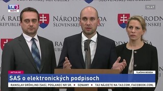 TB poslancov SaS o riziku elektronických podpisov