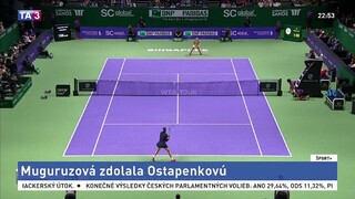 Druhý duel tenisového podujatia v Singapure ovládla Muguruzová