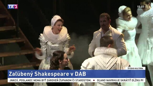 Richard III. v činohre SND / Zaľúbený Shakespeare v DAB / Noc divadiel sa blíži / Kállayov Labyrint imaginácie / Ekotopfilm 2017 / Trenčín oživil HoryZonty / Stratégia rozvoja kultúry