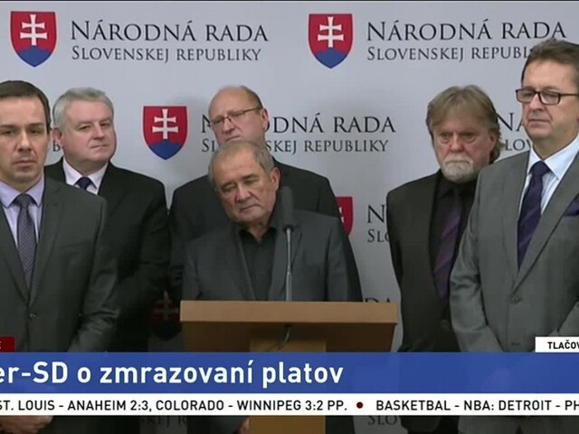 TB poslaneckého klubu Smer-SD o zmrazovaní platov ústavných činiteľov