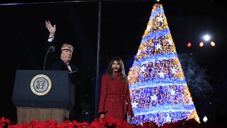Veselé Vianoce, zaželal Trump a rozsvietil národný strom