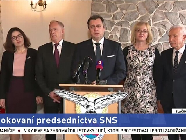TB predstaviteľov strany SNS po rokovaní rozšíreného predsedníctva