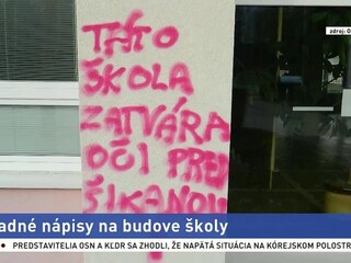 Záhadné nápisy o pomste sa objavili na stenách školy v Martine