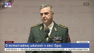 TB T. Gašpara o mimoriadnej udalosti v Opoji