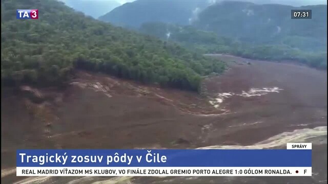 Tragický zosuv pôdy v Čile spôsobil rozsiahle škody, hlásia obete