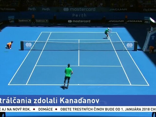 Austrálčania zdolali Kanaďanov v silvestrovskom súboji tenistov