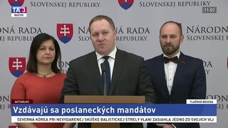 TB predstaviteľov OĽaNO o tom, ako sa vzdávajú poslaneckých mandátov