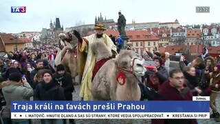 Prahou prešiel trojkráľový sprievod. Pomáha chorým a núdznym